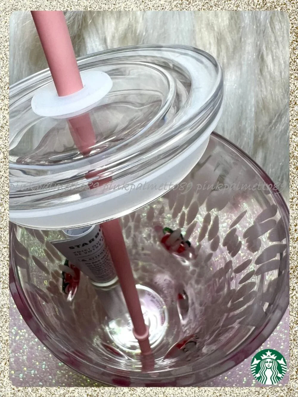 ✨🍓 NWT 2026 Starbucks 'Pink Drink' Strawberry 16oz Glass Tumbler w/ Straw